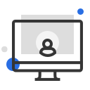 user in the screen computer icon